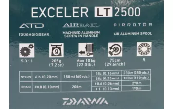 Катушка безынерционная Daiwa 20 Exceler LT 2500