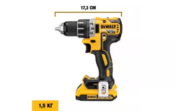 Дрель-шуруповерт DeWALT DCD791P2-QW 2ск, 18ВLi, 70Нм, 2х5.0Аh, бесщеточная