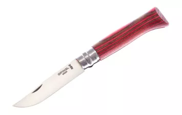 Нож Opinel Tradition №08 рукоять береза ламинат красный