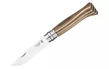 Нож Opinel Tradition №08 рукоять береза ламинат коричн