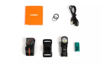 Фонарь VIDEX карманный VLF-A055H SST20, 10W. 3.7V 0.8Ah, 220B, дальность 115м