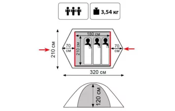 Палатка Tramp Tourist 3 TLT-002