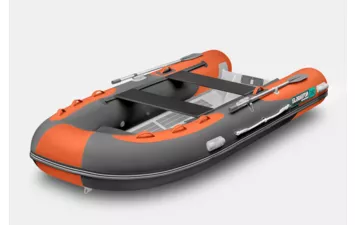 Лодка моторная RIB Gladiator AL 380(СПБ) (оранжево-темносерый )