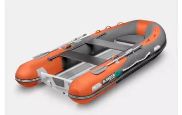 Лодка моторная RIB Gladiator AL 380(СПБ) (оранжево-темносерый )