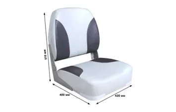 Сиденье мягкое складное Classik Low Back Seat серо-черное