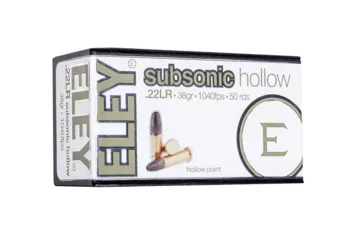 Патрон ELEY к.22LR SUBSONIC HOLLOW 2,46 г (50 шт)