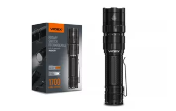 Фонарь VIDEX карманный VLF-A156R SST40, 20W. 3.7V 4.0Ah, 220B, дальность 210м