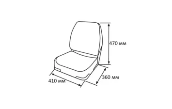 Сиденье мягкое складное Economy Low Back Seat, серое 75103G