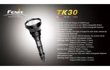Фонарь Fenix TK30 (630 люмен 6)