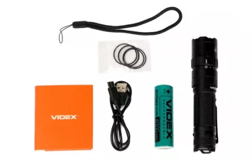 Фонарь VIDEX карманный VLF-A156R SST40, 20W. 3.7V 4.0Ah, 220B, дальность 210м