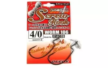 Крючок офсетный Decoy WORM 106 SCREW