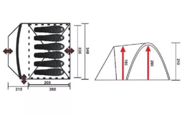 Палатка PREMIER BORNEO-6-G  зеленая