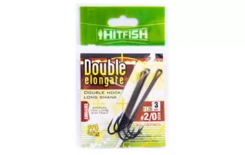 Двойник Hitfish DOUBLE ELONGATE HOOK WITH LONG SHANK.