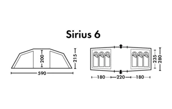 Палатка FHM Sirius 6 black-out