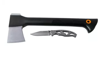 Промо-набор Топор Fiskars плотницкий малый+складной нож Paraframe