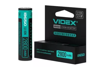 Аккумулятор VIDEX 18650 2800mah 1/20/160 с защитой