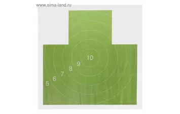Мишень №4 грудная,зеленая