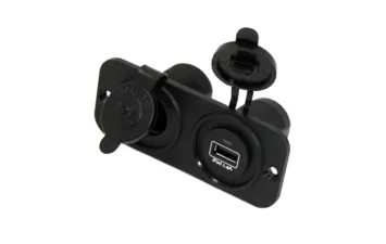 Панель с USB-разъемом и прикуривателем черная C30245B