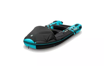 Лодка моторная ПВХ Gladiator E 380PRO (чёрно-бирюзовый (7) )