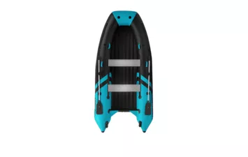 Лодка моторная ПВХ Gladiator E 350PRO (чёрно-бирюзовый (7) )