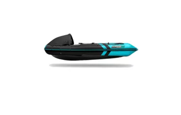 Лодка моторная ПВХ Gladiator E 350PRO (чёрно-бирюзовый (7) )