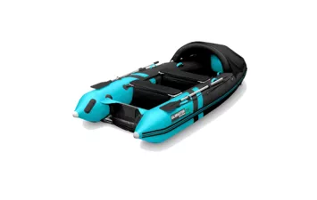 Лодка моторная ПВХ Gladiator E 350PRO (чёрно-бирюзовый (7) )