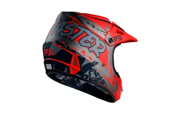Шлем Starks Base MX (Красный/Серый/глянцевый L)