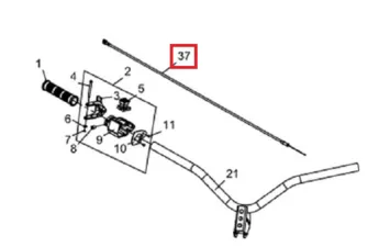 Трос газа Тайга C70800100 0100386