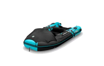 Лодка моторная ПВХ Gladiator E 420PRO (чёрно-бирюзовый (7) )