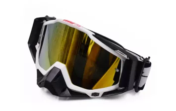 Очки кроссовые 100% (Черный/Белый )