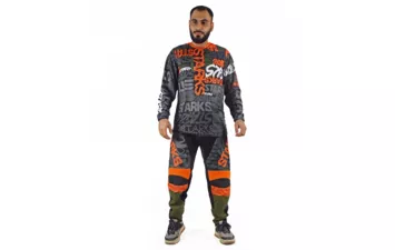 Джерси STARKS Base Cross 2.0 (Серый/оранжевый M)