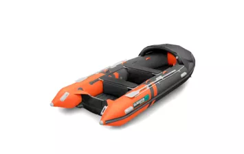 Лодка моторная ПВХ Gladiator E 420PRO (оранжево-тёмносерый (5) )
