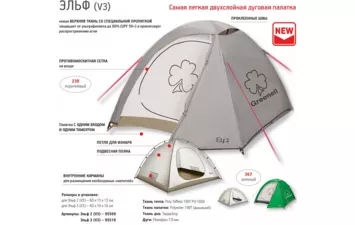 Палатка Greenell Эльф 2 V3