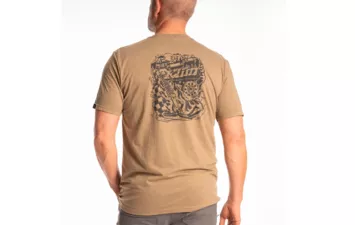 Футболка Klim Guts n' Glory Tri-blend Tee (Coyote Brown Heather-Asphalt SM)