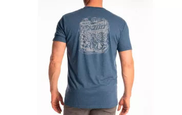 Футболка Klim Guts n' Glory Tri-blend Tee (Heathered Neptune-Monument SM)