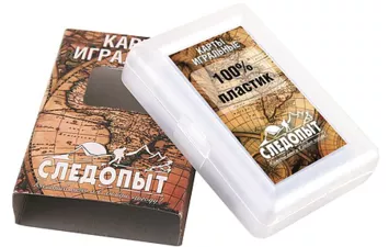 Карты игральные Следопыт влагостойкие, пластик 54 шт