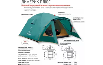 Палатка Greenell Лимерик плюс 3