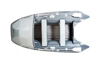 Лодка моторная ПВХ Gladiator E 420PRO (светло-темносерый)