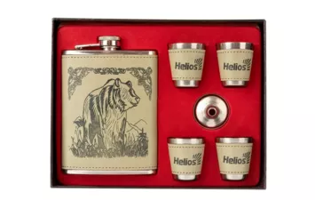 Фляжка Медведь 240мл HS-F-A08 Helios