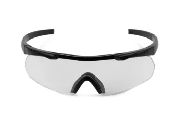 Очки стрелковые ShotTime Caracal, ANSi Z87.1, линза 2мм, UV400, Black, линза прозр.