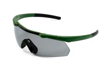 Очки стрелковые ShotTime Caracal, ANSi Z87.1, линза 2мм, UV400, Green, линза серая