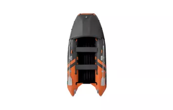 Лодка моторная ПВХ Gladiator E 350PRO (оранжево-тёмносерый (5) )
