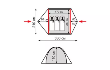 Палатка Tramp Ranger 3 V2 TRT-126