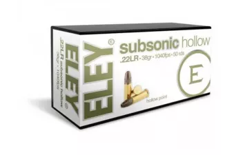 Патрон ELEY к.22LR SUBSONIC HOLLOW 2,46 г (50 шт)