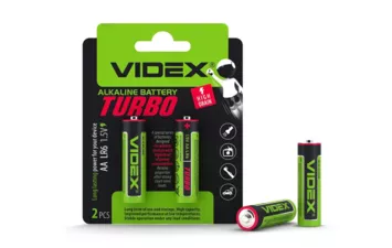 Элемент питания VIDEX LR6/AA TURBO BL-2 20/360