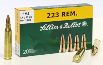Патрон S&B к.223 Rem FMJ 3,6 г