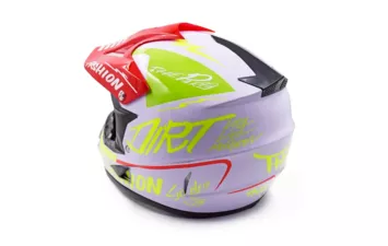 Шлем кроссовый Fashion (белый/зеленый XL)