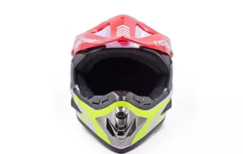 Шлем кроссовый Fashion (белый/зеленый XL)