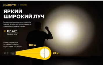 Фонарь Armytek Viking Pro Magnet USB Extended Set  белый