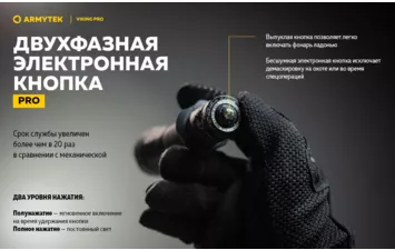 Фонарь Armytek Viking Pro Magnet USB Extended Set  белый